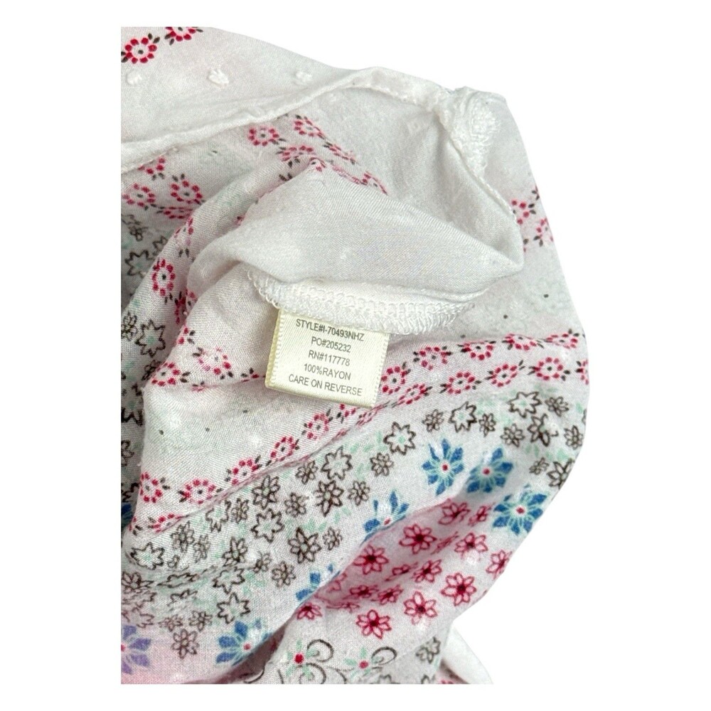 Lovestitch Boho Maxi Dress S/M White Floral Swiss Dot Flutter Sleeve Cover Up - Picture 7 of 9